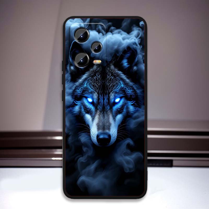 Лев Медведь Кошка Крутой Для Xiaomi Redmi Note 15 14 13 12 12S 11E 11 11S Pro Plus 4G 5G Черный Мягкий ТПУ Чехол для Телефона