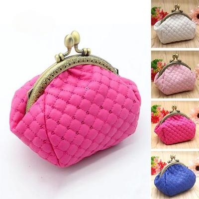 Women Fashion Rhombic Pattern Wallet Card Coin Purse Clutch Handbag Mini Bag KTY