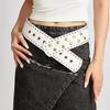 Hollow Circle Eyelet Corset Wrap Belt Gothic Waistband for Women  For Party Outfit