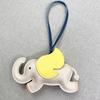 Trendy Designer Pu Leather Wings Flying Elephant Hanger Keychain Pendant Decoration For Ladies Bag Charm Accessories Ornament Gifts