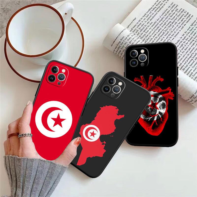 IK72 Tunisian Flag Passport Phone Case for Samsung Galaxy S20 S21 S22 Ultra FE + Plus A21S A22 A24 A25 A26 A30 A30S A31