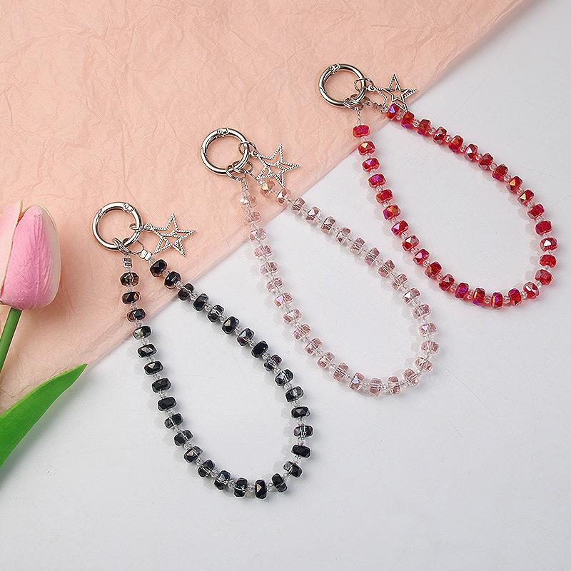 Luxury High-End Beaded Mobile Phone Chain Universal Phone Anti Loss Lanyard For Women Girls Keychain Pendant