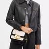 Coach Idol Bag 21 Fashion Logo Canvas And Leather Crossbody Shoulder Bag Small Women bags Brass Rock-Salt Black CR671-B4WRL