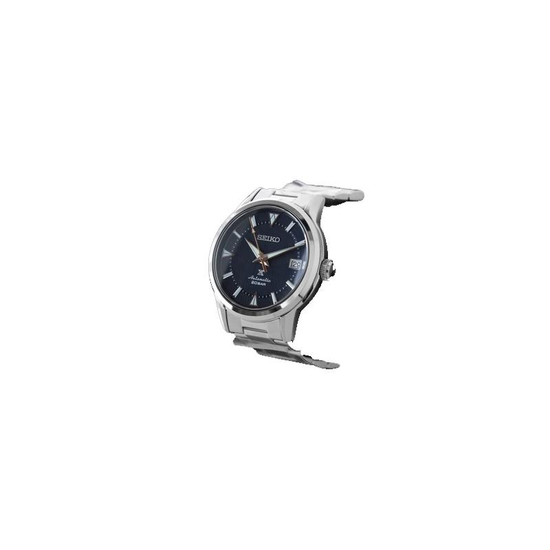 Seiko Серия Prospex Механические часы Модный тренд Стальной ремешок Мужские часы Механический механизм Стальной ремешок Мужские часы Синий циферблат SPB249J1