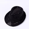 Brilliant Sequins Fedora Hat Sequin Glitter Jazz Hat Role Play Prop Dance Jazz Cap  Birthday