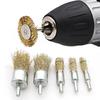 Wire Wheel Brush Rotary Tool Rustproof Corrosion Resistant Wide Application Reusable Easy To Install Coated Crimped Wire Brush