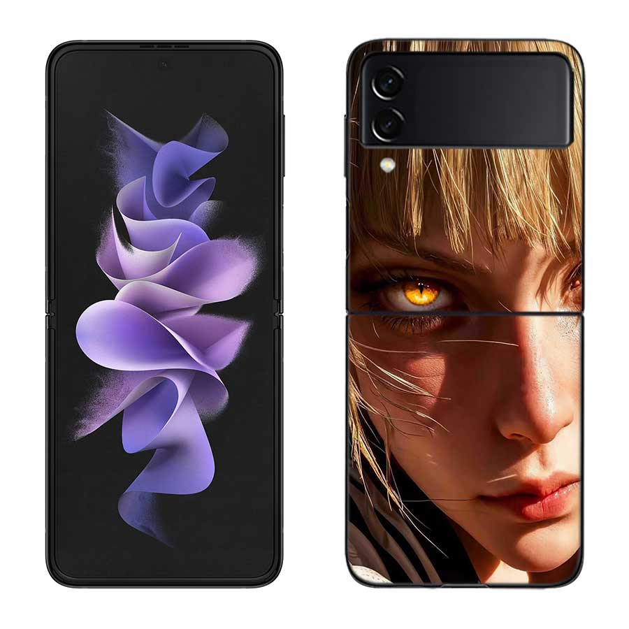 Чехол для телефона аниме Химико Тога для Samsung Z Flip 7 6 5G Galaxy Z Flip 5 4 3 Черный Жесткий Чехол-Крышка Роскошный ПК Корпус Coque