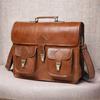 Винтажная кожаная сумка-мессенджер для ноутбука, Персонализированный портфель, Офисная сумка через плечо, Подарок ручной работы для мужчин, Подарок на День святого Валентина