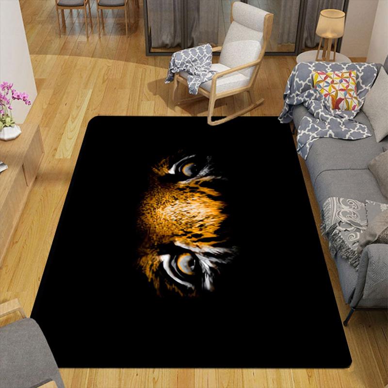 Realistic tiger eyes Rug Floor Mat for Living Room or Bedroom Soft and Comfortable Carpet a Gift for Birthday and Holiday.MFF0918121