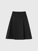 General Idea Classic Pleated Midi Skirt [Black] / Gf1Lsk503