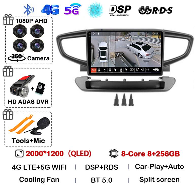 Android 14 Carplay Car Radio For Hyundai Ioniq 2016-2025 Multimedia Video Player Navigation GPS 2din 2 Din Dvd 360 Camera Stereo