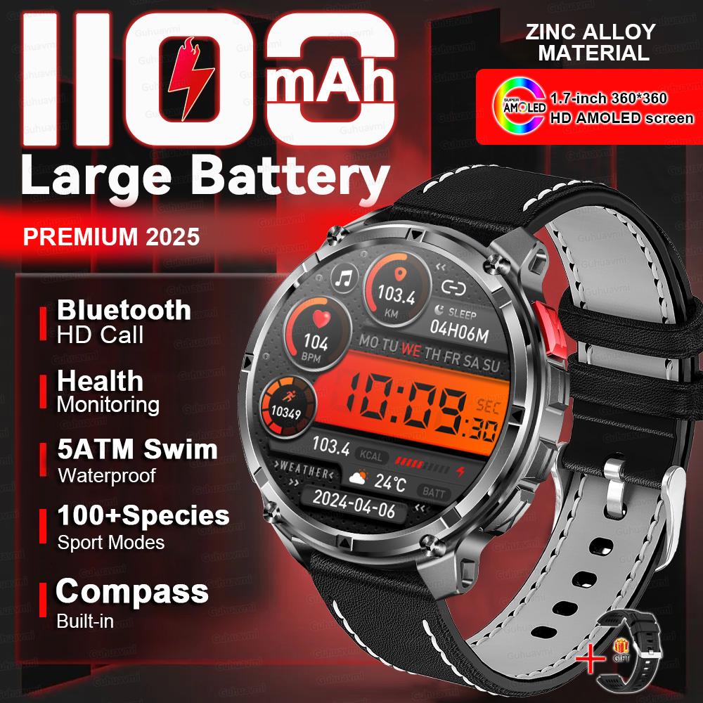 Новые Умные часы T-Rex3 Ultra 1100 мАч GPS-трекер Компас 5ATM Водонепроницаемые Спортивный трекер Мужские Для улицы Военные Умные часы