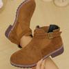 Женская обувь 2025 Высокое качество Пряжка ремня Женские ботинки Мода Большой размер Современные ботинки Женские Горячая распродажа Круглый носок Ботильоны