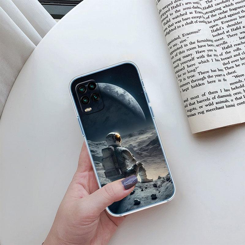 Astronaut Space Alien UFO Transparent Phone Case for Motorola Moto G10 G20 G30 G31 G32 G34 G35 G41 G42 G50 G51 G52 G55 G60 G60S
