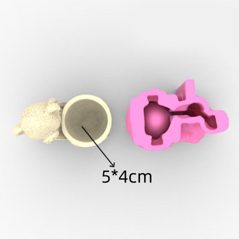Потянув медведя, форма для цветочных горшков, формы для эпоксидной смолы, держатель для ручек, подсвечник, цементный горшок, силиконовая форма, украшения для дома