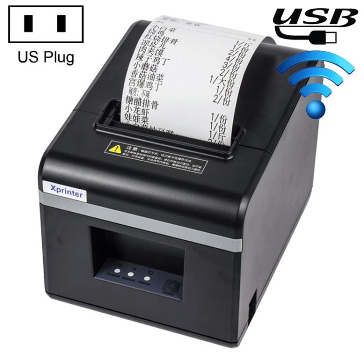 Xprinter N160II USB+WIFI Интерфейс 80мм 160мм/с Автоматический Термопринтер Чеков, UK Plug
