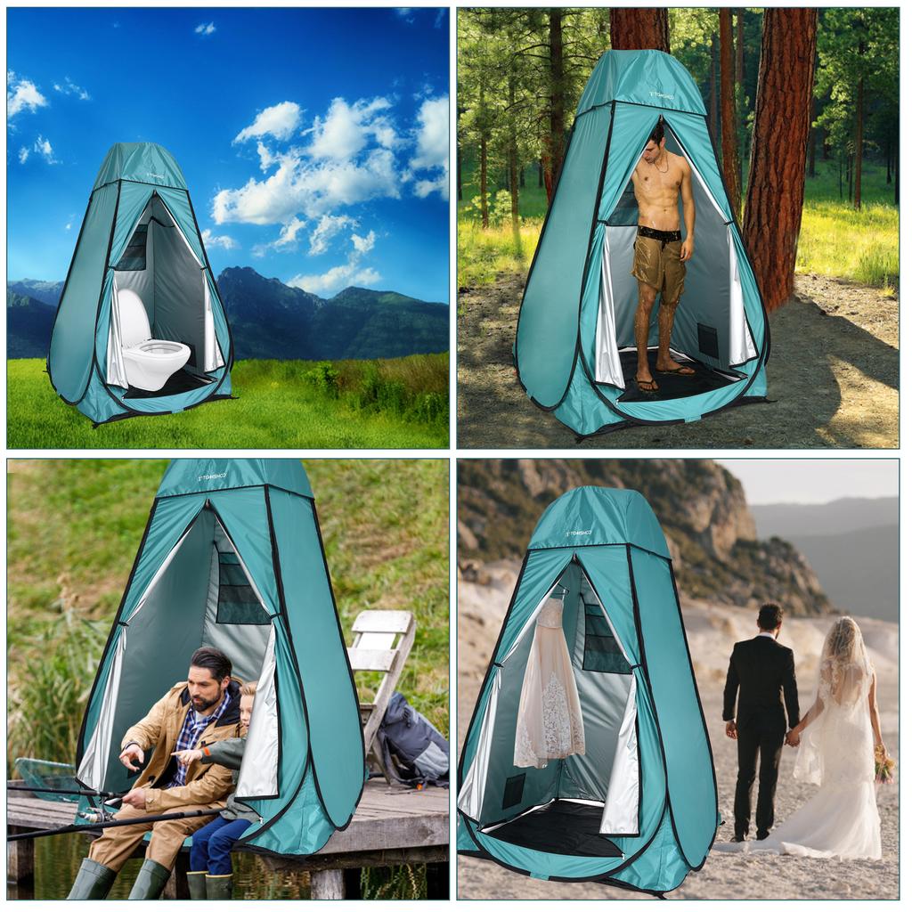 TOMSHOO Pop Up Privacy Shower Tent Changing Room Tent with Removable Rain Fly and Floor for Camping
