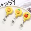 Practical Flower Fruit Doctor Nurse Clip Retractable Keychain ID Card Badge Holder Badge Reel Clip