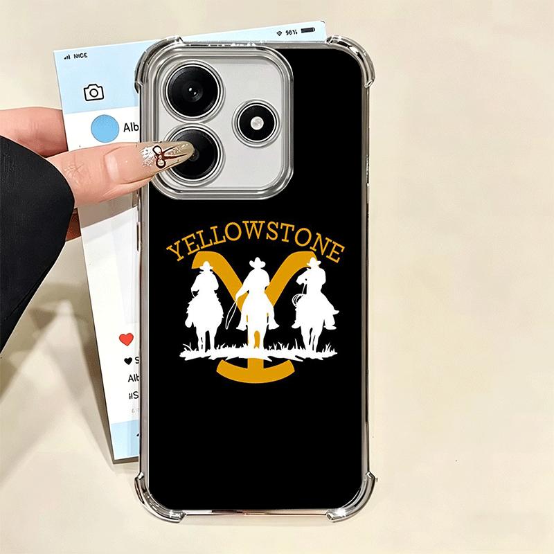 Y-Yellowstones TV Soft Phone Case For Xiaomi Redmi Note 14 15 Pro Plus 13 12 11S 11T 5G 10 9S 9 Plating Anti-Fall Fundas