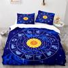 Sun And Moon Duvet Cover King Microfiber Astrology Bedding Collection Twelve Constellations Zodiac Comforter Cover For Boys Girls