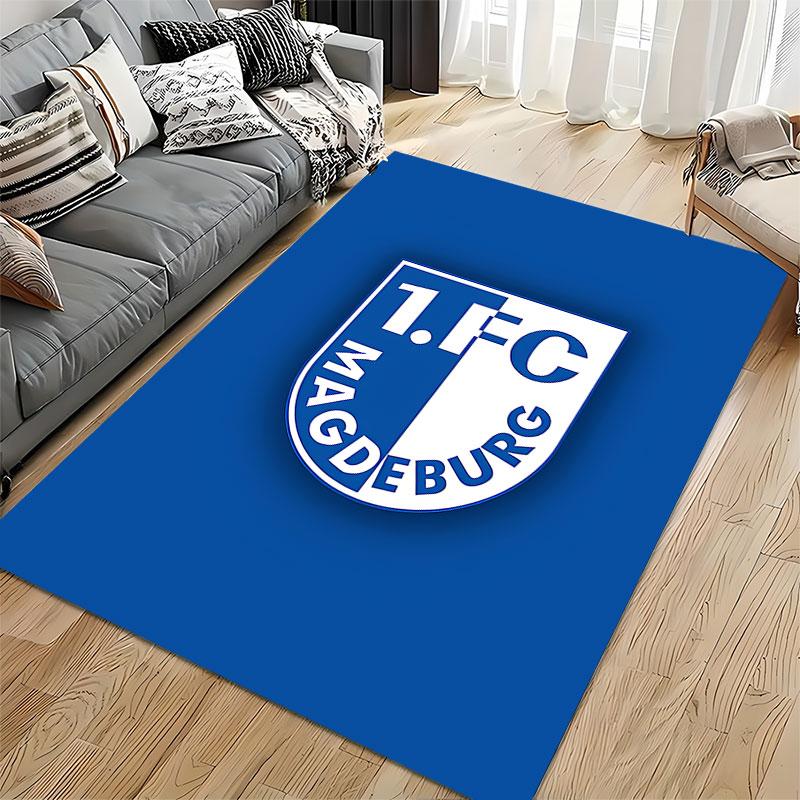 1.FC Magdeburg Logo Carpet suitable as a non-slip mat for the living room or bedroom sofa