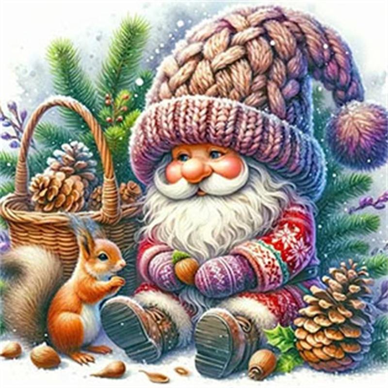 Набор для мозаики «Санта-Клаус» своими руками с алмазами полной выкладки для рождественского украшения