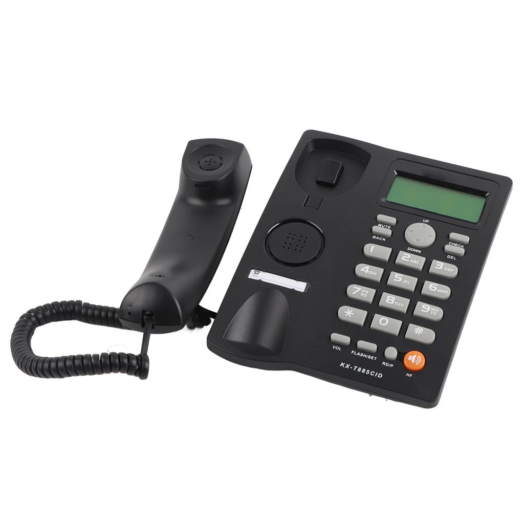 Caller ID Telephone Hands Free Calling Home Office Hotel Landline Phone English (Black)