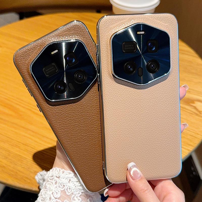 Electroplating All Inclusive Moblie Phone Case for Huawei Honor Magic 7 Rsr 7 Pro Magic6 Lychee Pattern Matte Protective Cover