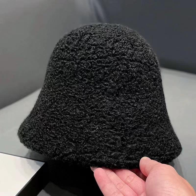 Осенне-зимние шапки для женщин, новые классические простые шерстяные овечьи шапки-ведро, теплая рыболовная шапка, универсальная модная японская женская панама