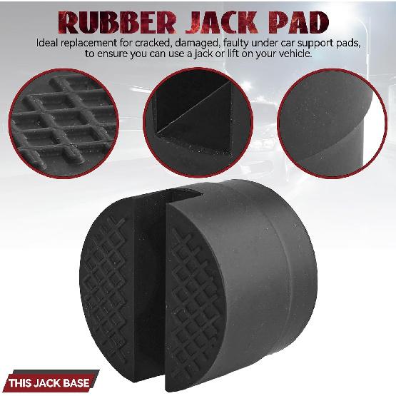 Universal Car Jack Pad Rubber Slotted Floor Adapter Frame Protector Repair Tool for Pinch Weld Side Lifting Jack Stand Vehicle Maintenance