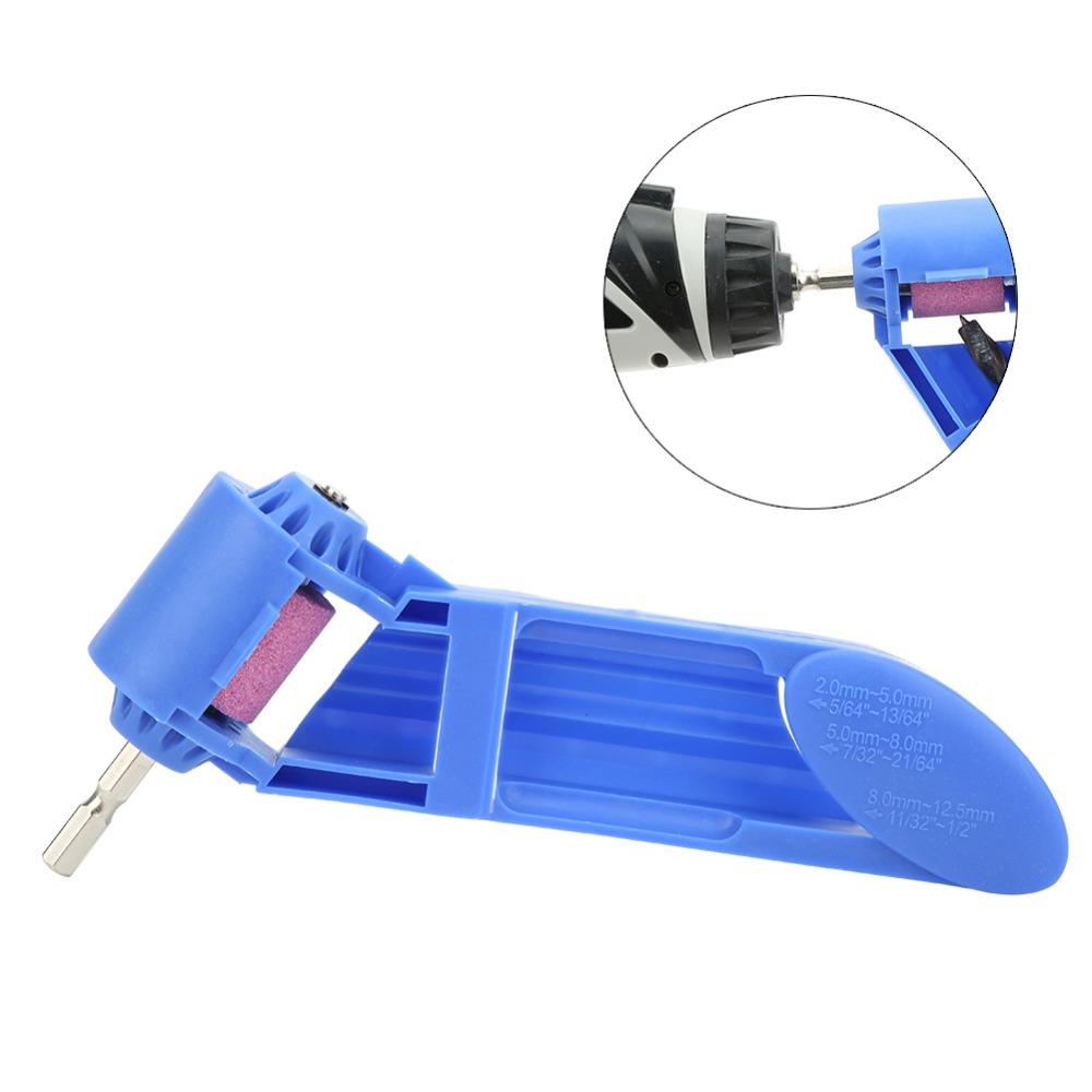 2pcs Blue /OrangeColor Portable Drill Bit Sharpener Drill Polishing