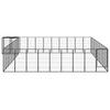 Vidaxl Kojec Dla Psa, 42 Paneli, Czarny, 50X100 Cm, Stal