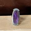 Драгоценный камень аметист Серебро 925 пробы, дизайнерское длинное овальное кольцо ручной работы, эффектное кольцо, украшения с камнем, распродажа Cyber ​​Week