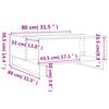 Coffee Table Grey Sonoma 80 x 80 x 36.5 cm Engineered Wood
