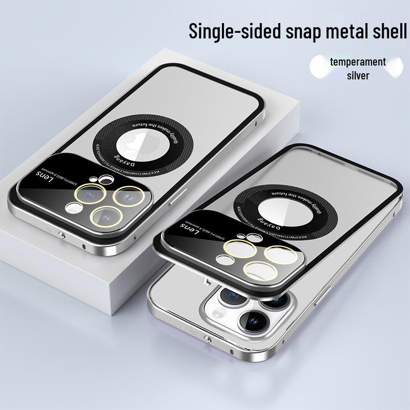 Защитный чехол для iPhone 15 Pro Max с металлической пружинной застежкой, функциями теплоотвода и защиты от падений