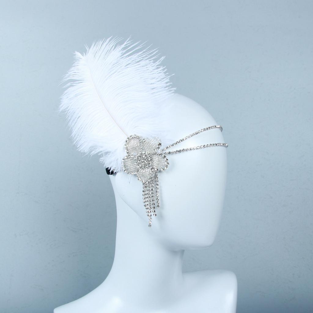 Ebay Страусиные перья повязка на голову, маскарадный головной убор Гэтсби повязка на голову Hd21