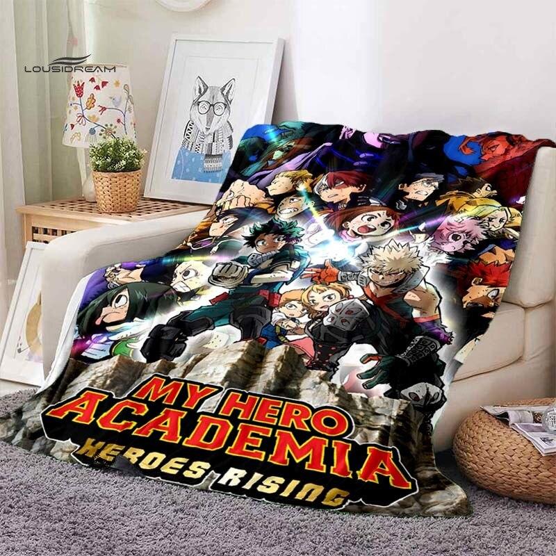 My Hero Academia Movie Design Blankets for Beds Home Travel Adult Flannel Blanket for Couch Bed Living Room Sofa Child Keep Warm