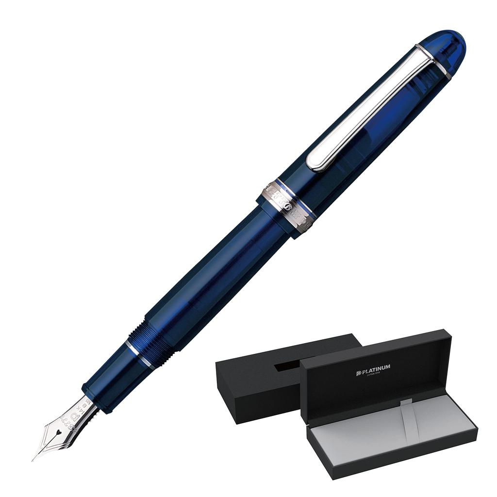 Platinum Перьевая ручка Century Rhodium Chartres Blue Толстый стержень #3776 PNB-18000CR #51-4