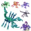 Сенсорная игрушка для снятия стресса, Механическая фигурка скорпиона с подвижными суставами, 3D-печатная модель меха с гибкими соединениями, Движущаяся фиджет-игрушка, градиентный цвет