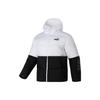 Colorblock Zip Hooded Down Jacket Men Outerwear White 678720-02