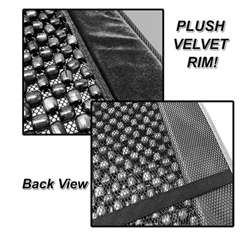 Крутой чехол для сиденья с деревянными бусинами, дышащая массажная подушка для автомобиля, аксессуары для салона автомобиля, снимающие стресс, подушка для сиденья автомобиля