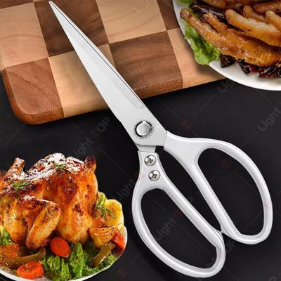 НОВЫЕ удлиненные кухонные ножницы из нержавеющей стали для куриных костей, многофункциональные ножницы для резки мяса и барбекю, кухонный нож