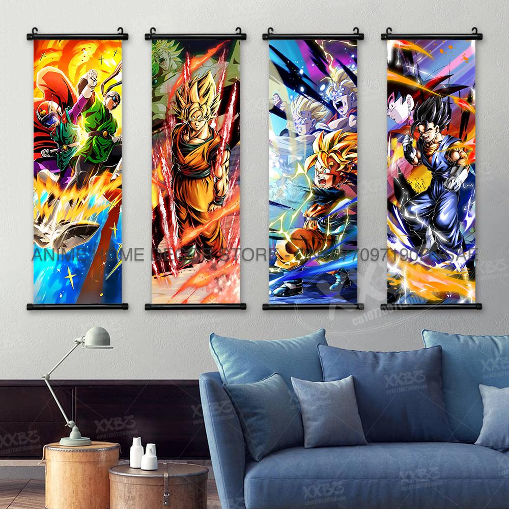 Постеры Dragon Ball Рикум Аниме Картинки Капитан Гинью Свитки Картины Маджин Бу Уличные Арт Готенкс Домашний Декор Гоку Обои