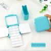Fashion Mini Portable Travel Plastic Painting Box Purple Blue Palette Watercolor Paint Subpackage 12/24 Grids Pigment Box