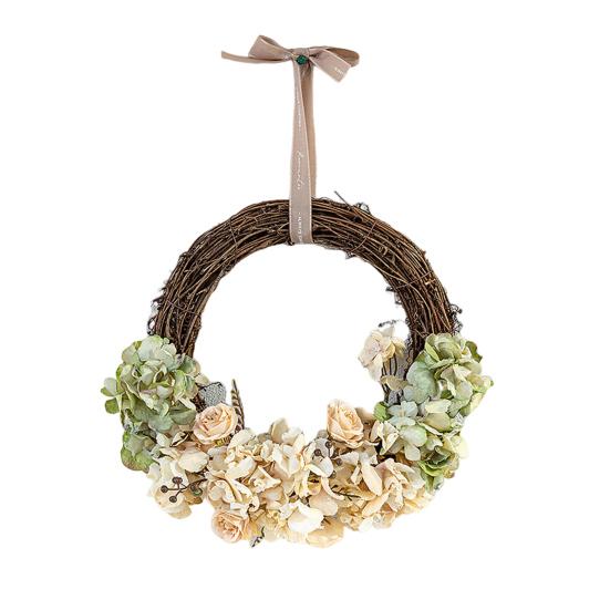 Искусственный цветочный венок из ротанга для входной двери, гирлянда из цветочных веток ручной работы для свадеб, дней рождения, вечеринок, настенных украшений