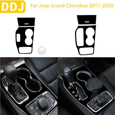 Для Jeep Grand Cherokee 2011-аксессуары для фортепиано, черный пластиковый салон автомобиля, держатель для чашки, накладка на панель, наклейка
