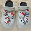 6Pcs/Set Sanrio Hello Kitty Bowknot Diy Sandal Charms Sweet Cute Cartoon Pvc Garden Shoes Buckle Accessories