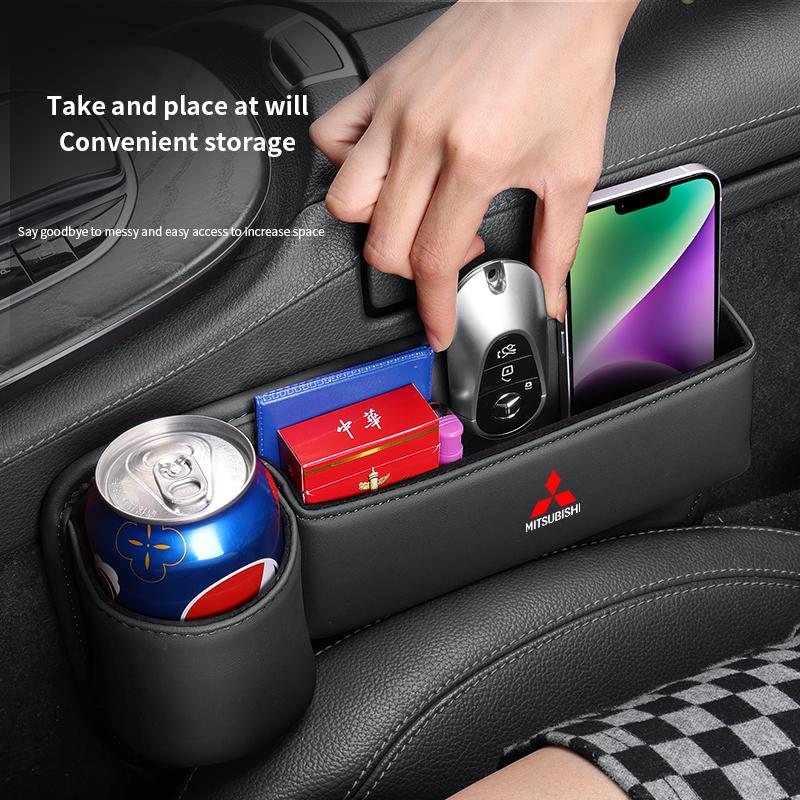 sdzh1 Car Seat Gap Multifunction Storage Box Seat Gap Cup Holder For Mitsubishi Outlander Pajero Asx Lancer Evolution X Ralliart L200