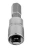 H7 hexagon bit on 1/4" socket, short, 37 mm