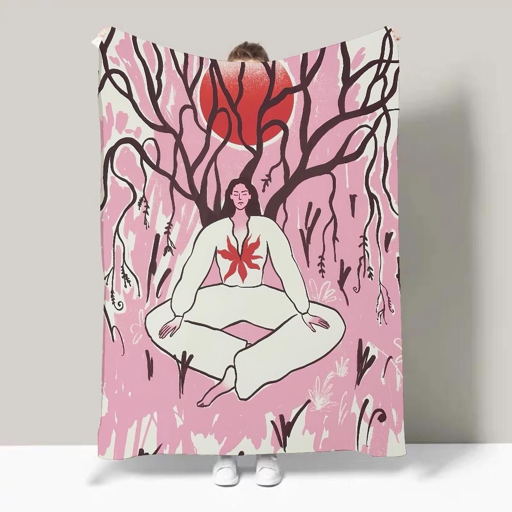 Сандра Полякова Абстрактные линии арт Дизайн одеяла Легкое Для общежитий, сна, гостиной, офиса, дивана, всесезонное